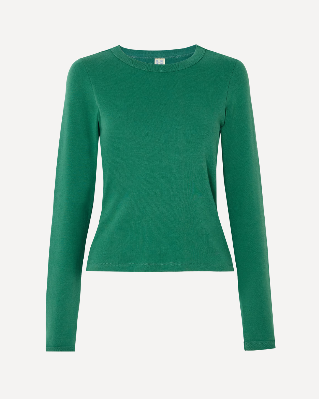 Green Cotton Long Sleeve Tee
