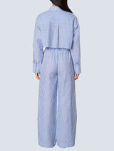 Striped Cropped Set