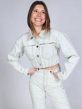 Gestuz Embellished Rhinestone Denim Set 100% organic cotton jacket and jean set
