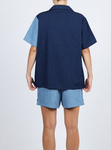 Matter Makers vintage blue unisex tomboy shirt and short set