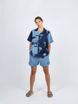 Matter Makers vintage blue unisex tomboy shirt and short set