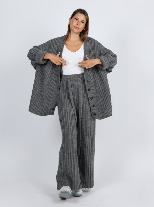 Chunky Knitted Cardi Set