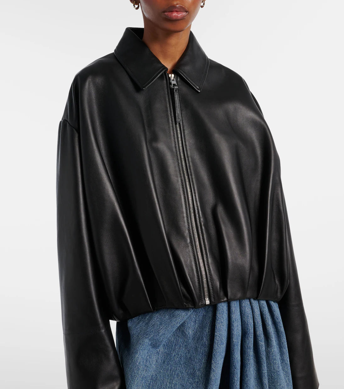 Leather Bomber Jacket