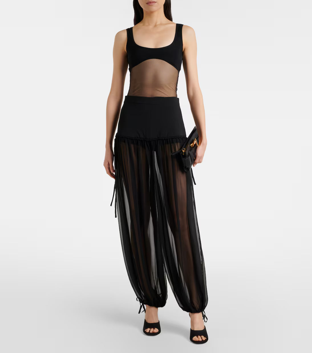 Black Semi-Sheer Tank