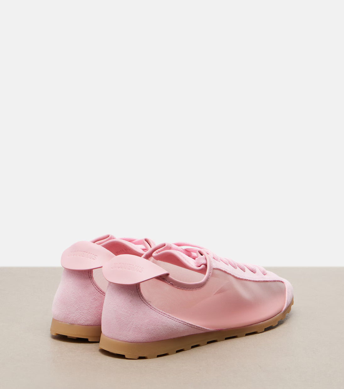 Tennis Suede-Trimmed Sneakers