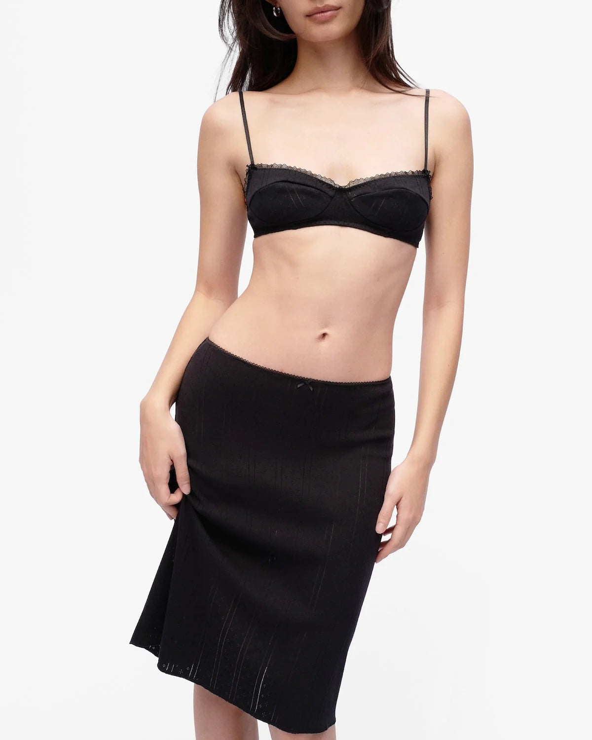 Pointelle Slip Skirt