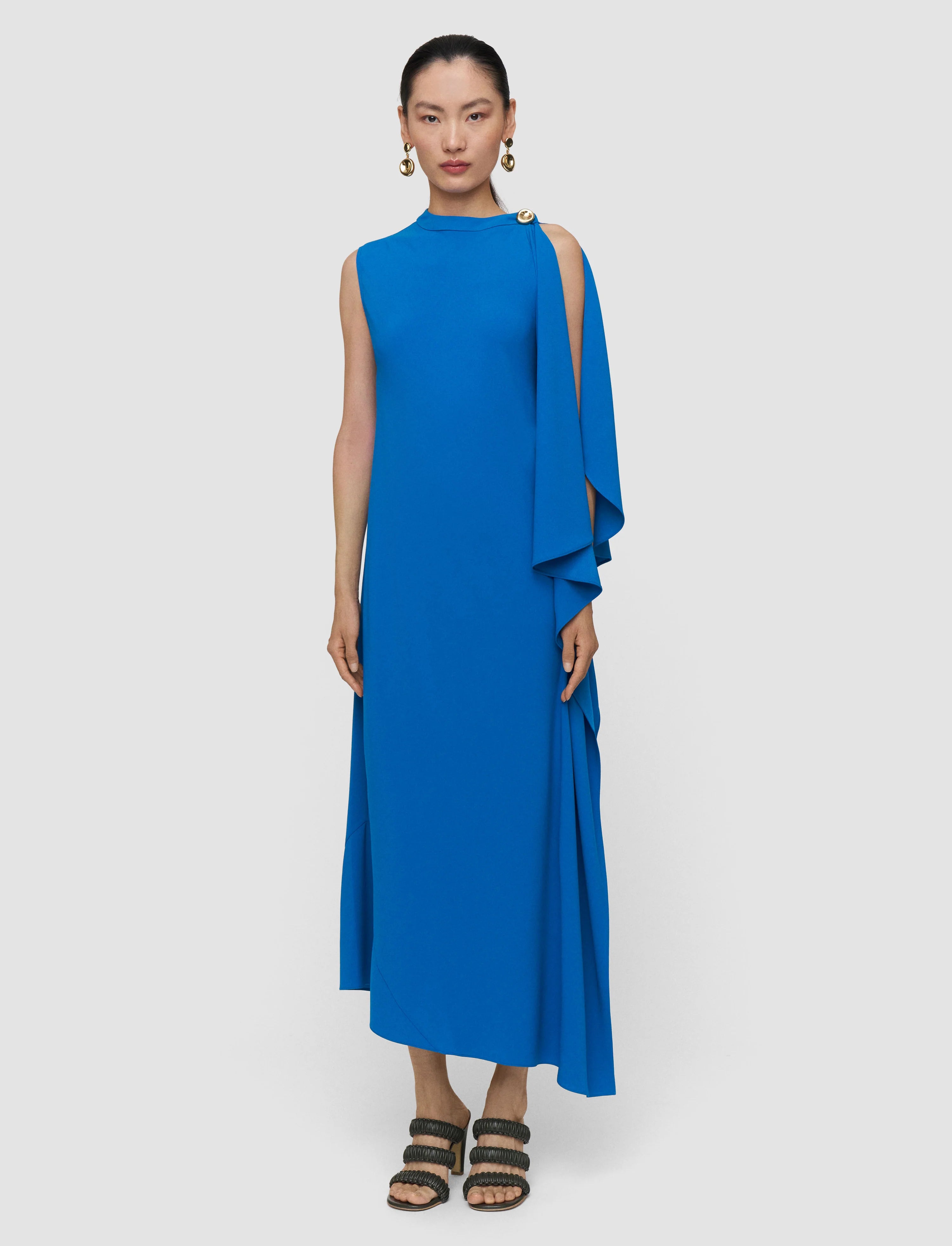 Aly Crepe Cape Dress