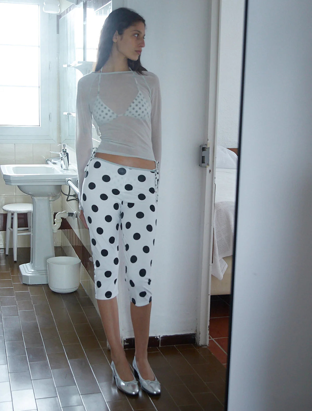 Polka Dot Capri Pants