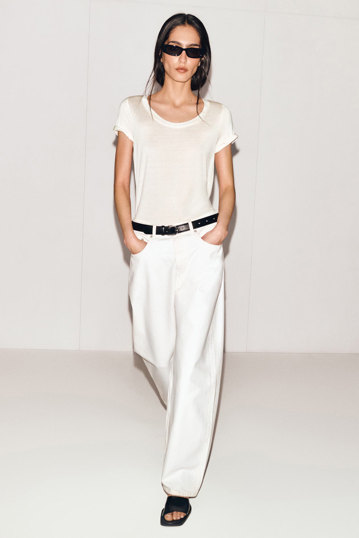 Chord White Straight Jeans