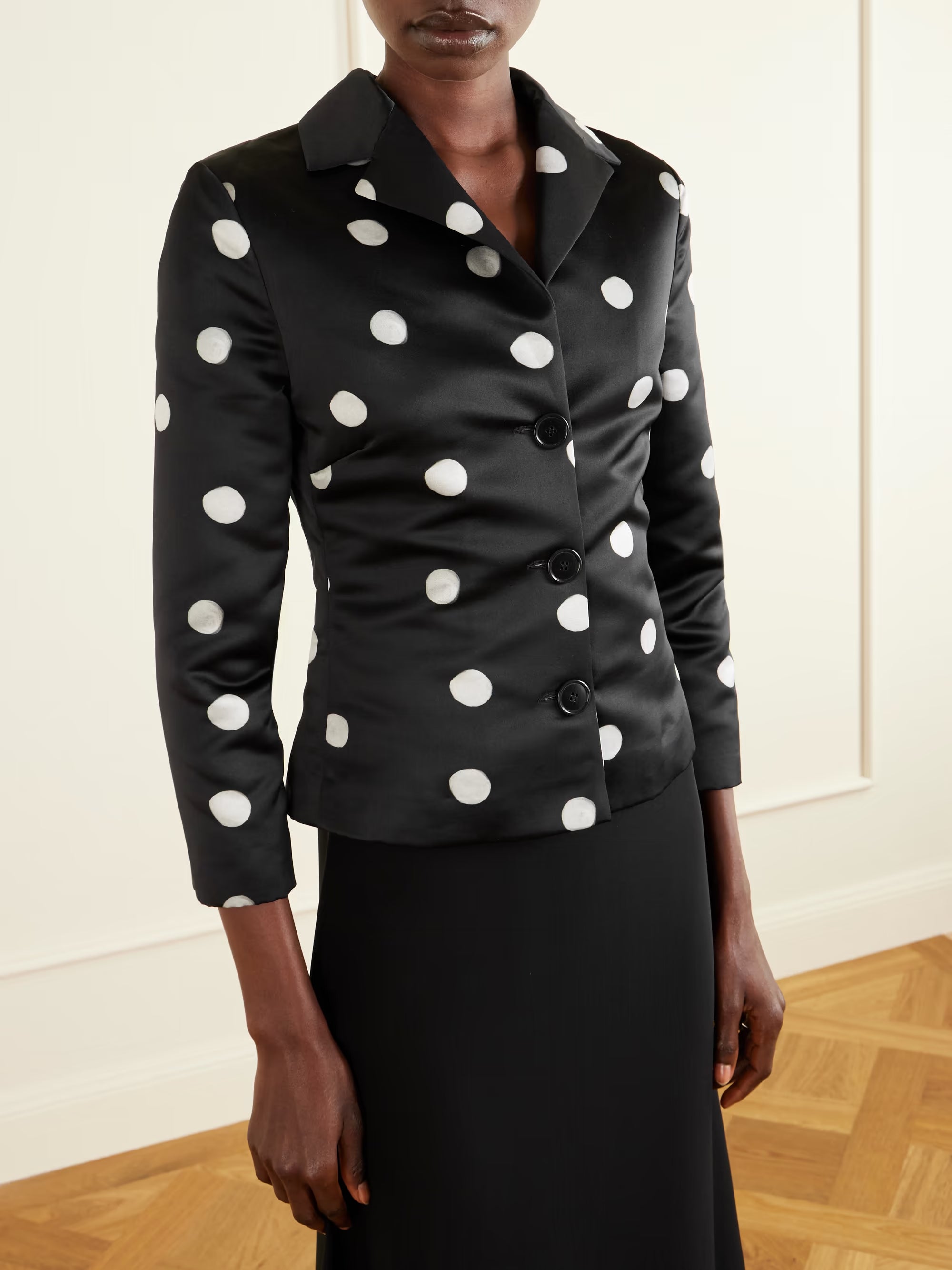Polka Dot Satin Jacket