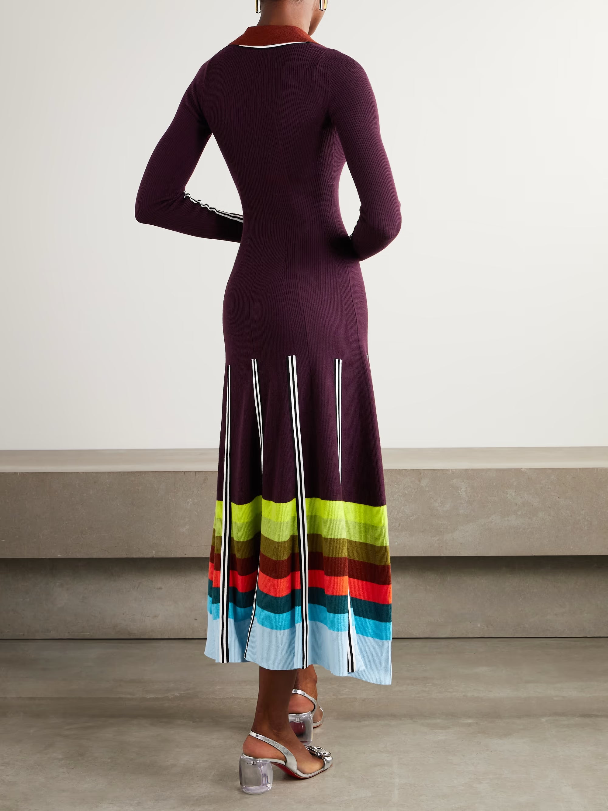 Striped Ribbed Maxi Dress