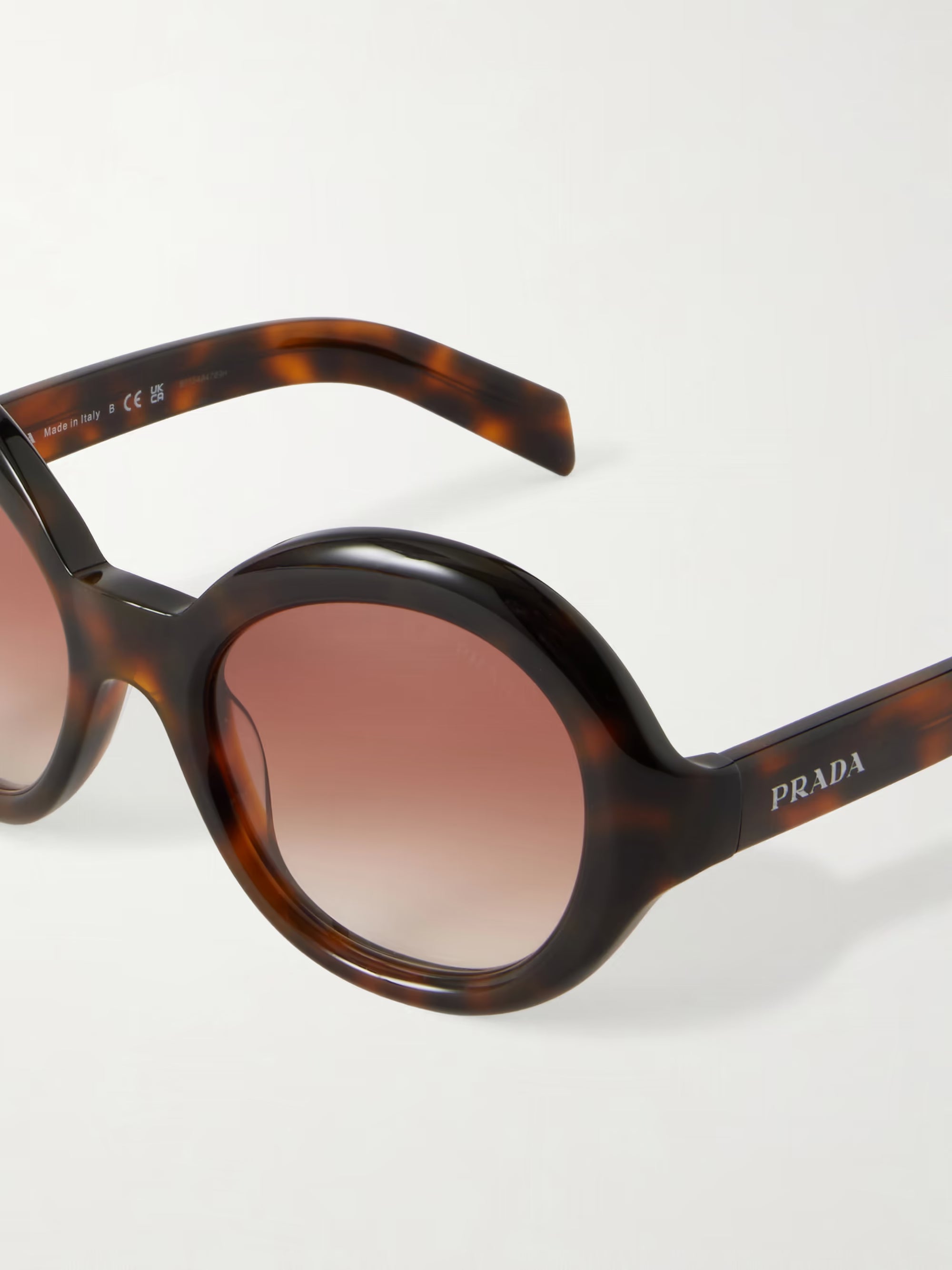 Round-frame Acetate Sunglasses