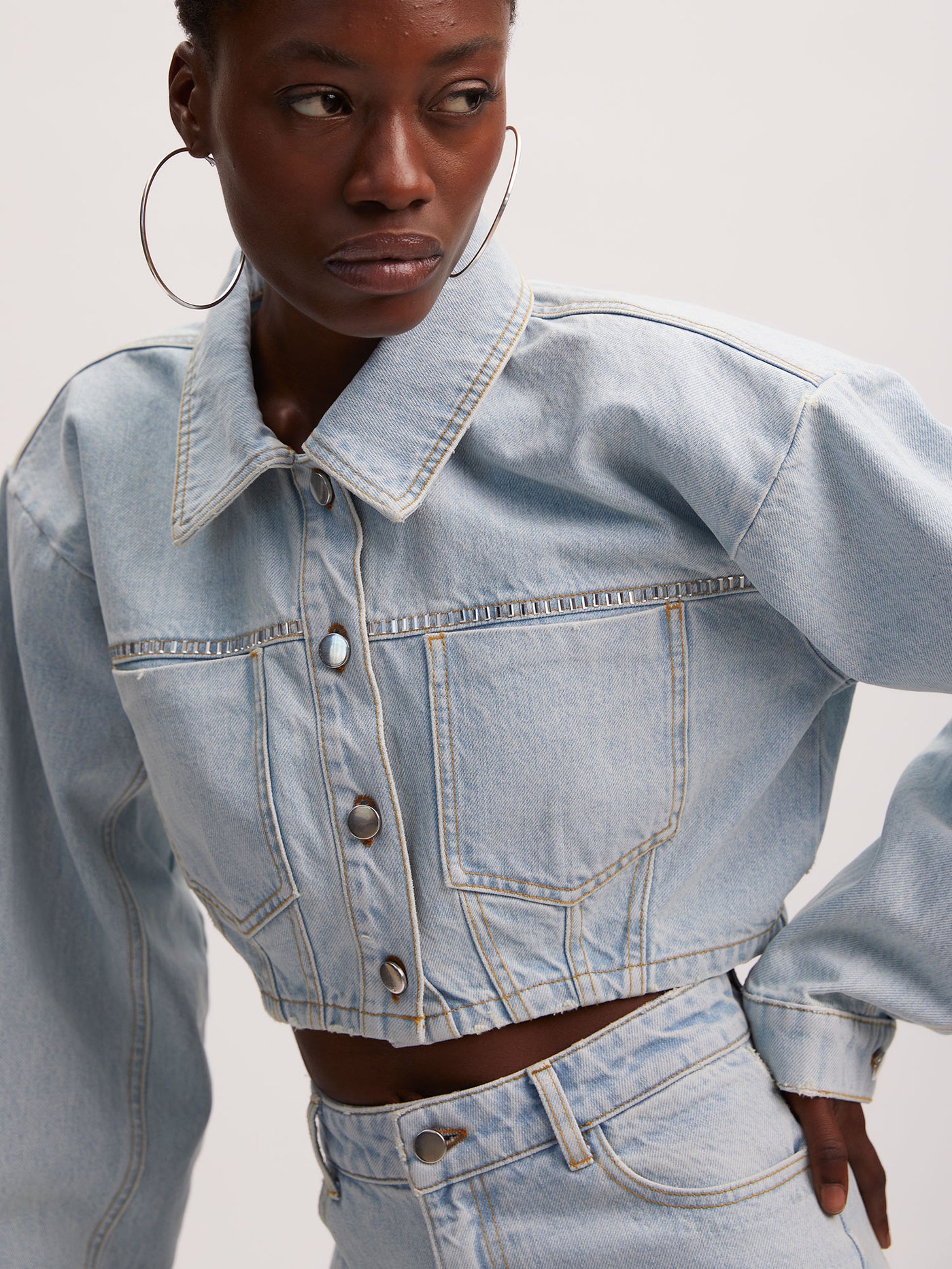 【即決済限定】rosyluce EMBROIDERY DENIM SET Embroidery Flower denim jacket – Rosy luce