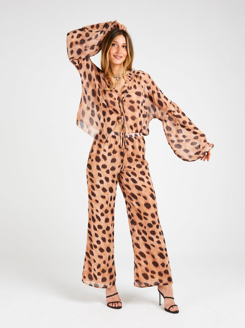 sundays the label leopard evening matching set