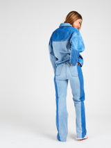 Two-toned Denim Set mads norgaard button up jacket and denim jeans matching set